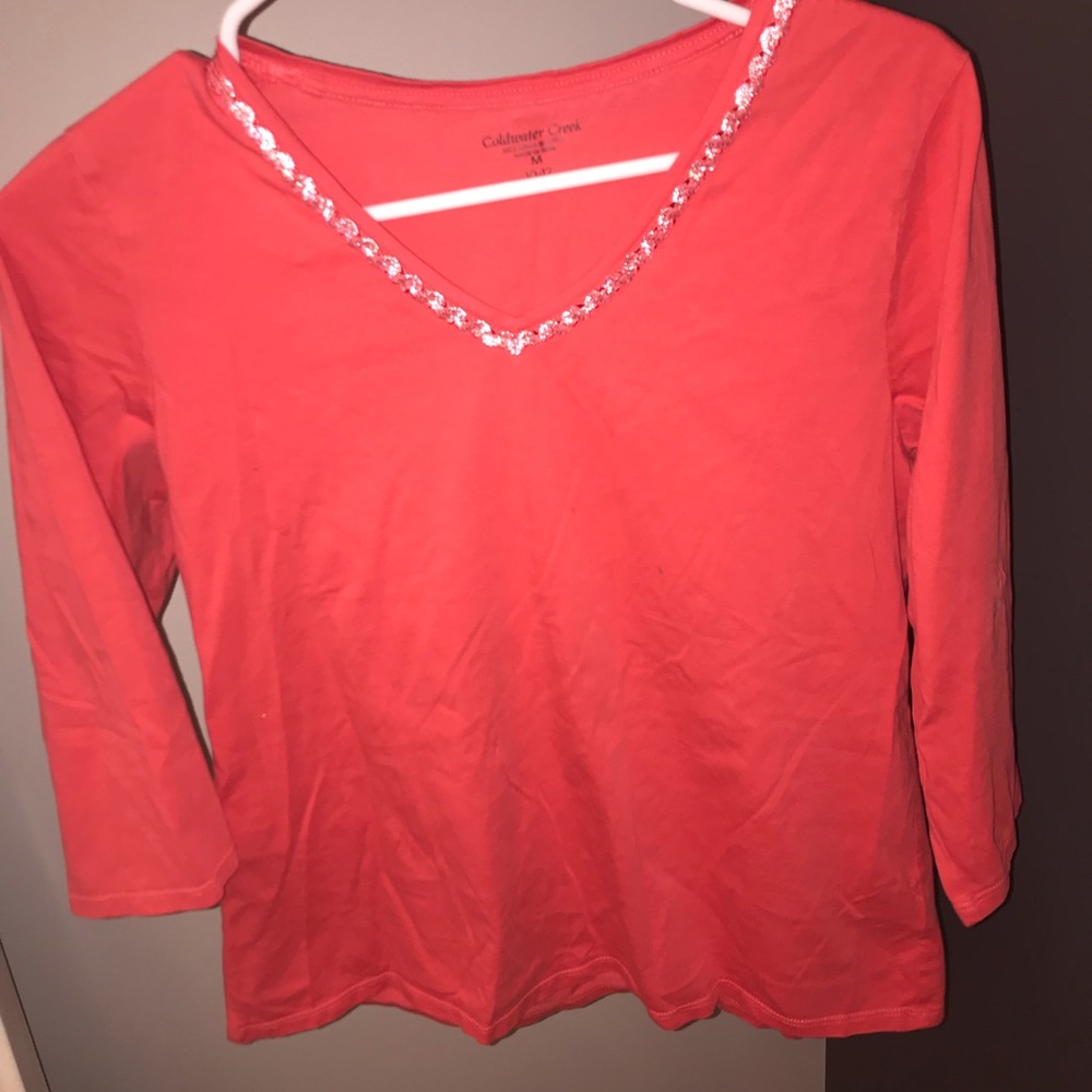 Half sleeve v neck top